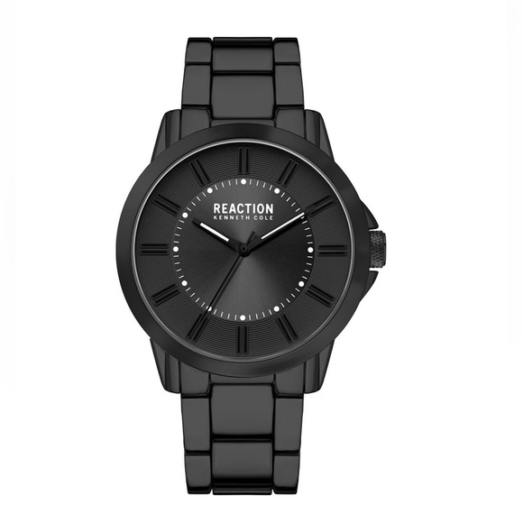 Kenneth Cole Reaction Men's Black 3 Hand Bracelet Watch, 44mm - New - Reemoly - Picture 1 of 1